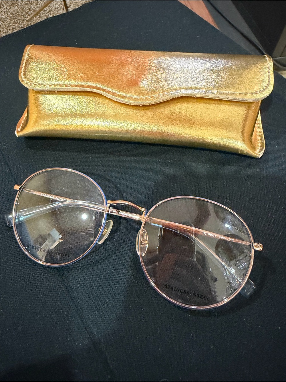 REBECCA MINKOFF  Round eyeglasses with Metallic Case - Women's Accessories